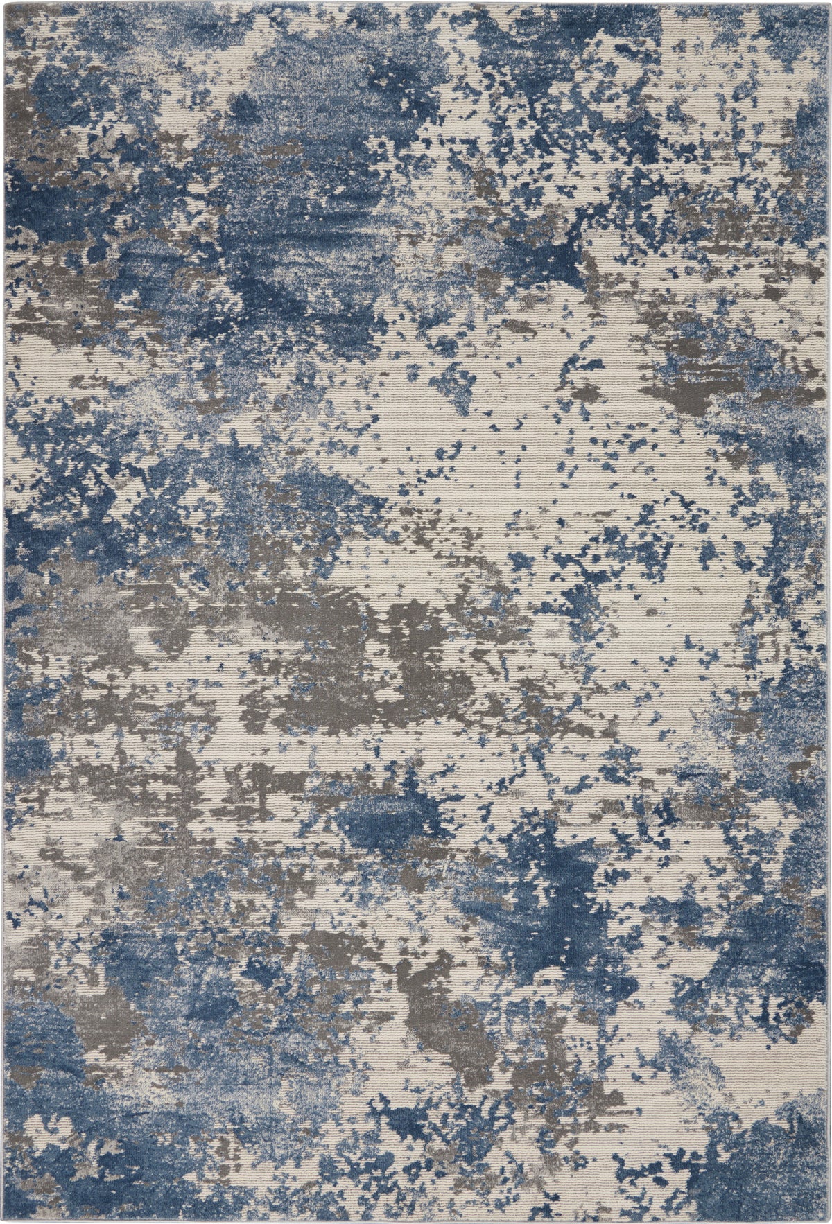 Rustic Textures RUS08 Grey Blue Rug - Rectangle