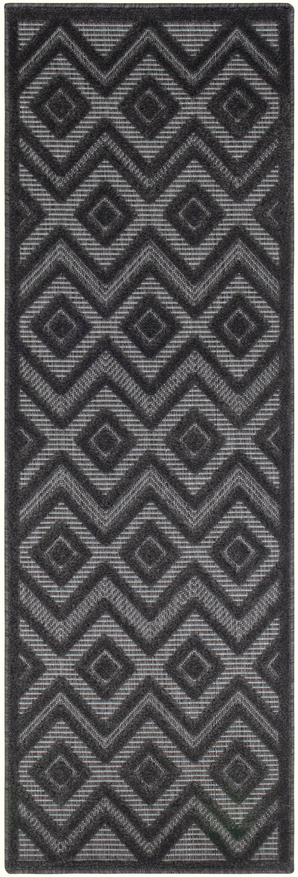 Versatile NRV01 Charcoal Black Rug - Runner