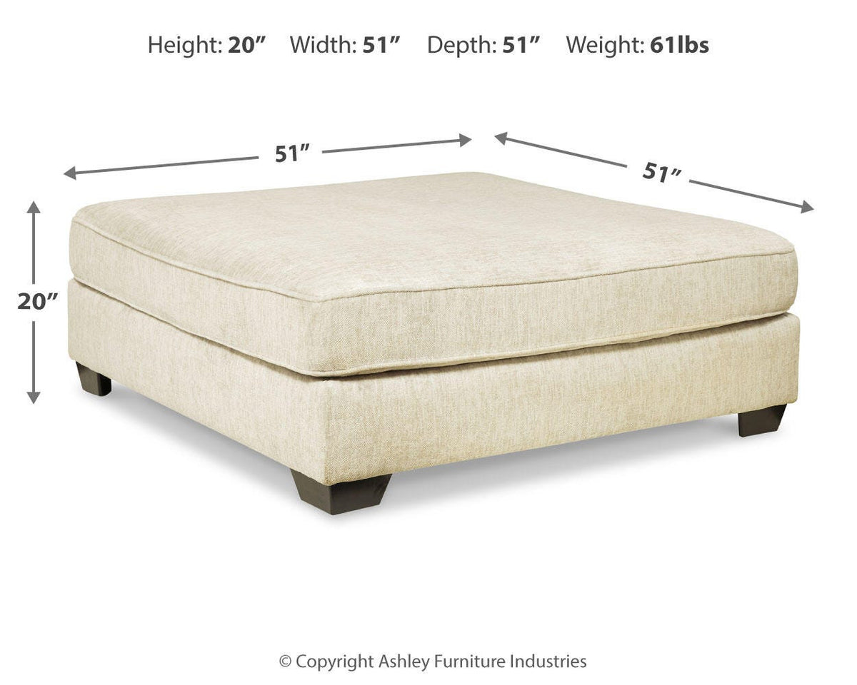 Rawcliffe Oversized Accent Ottoman Chenille