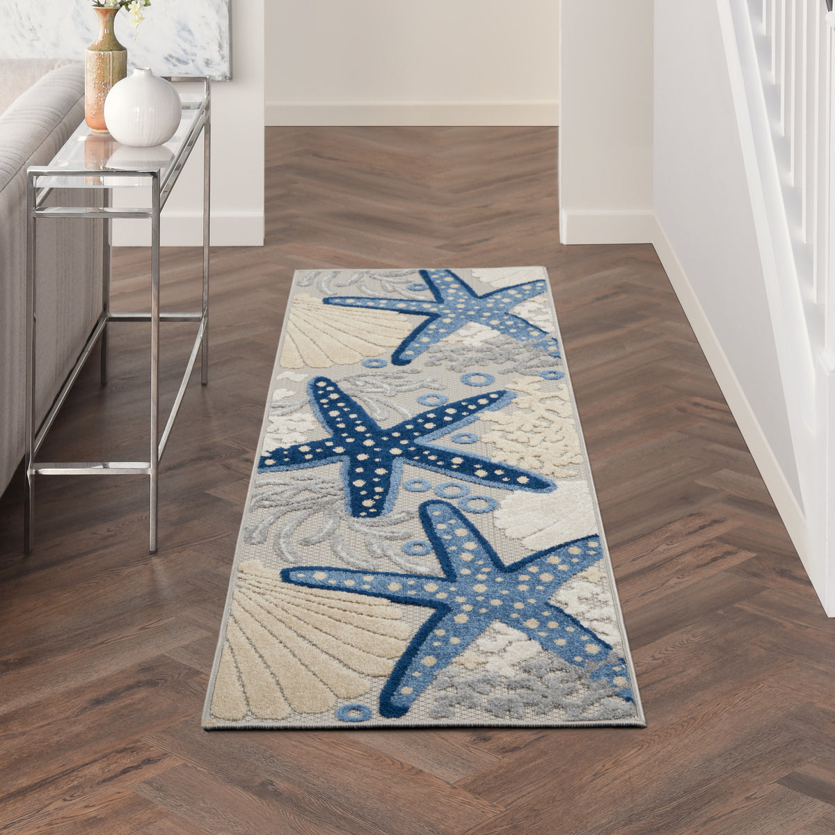 Aloha ALH24 Blue Grey Rug - room scene