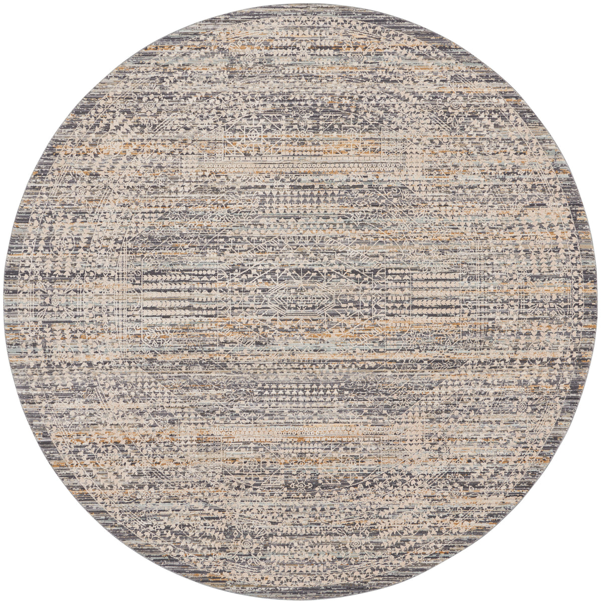 Lynx LNX05 Ivory Slate Rug - Round