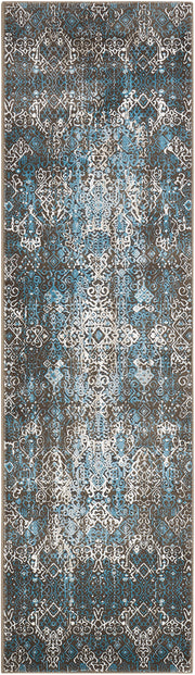 Karma KRM04 Blue Rug - Runner