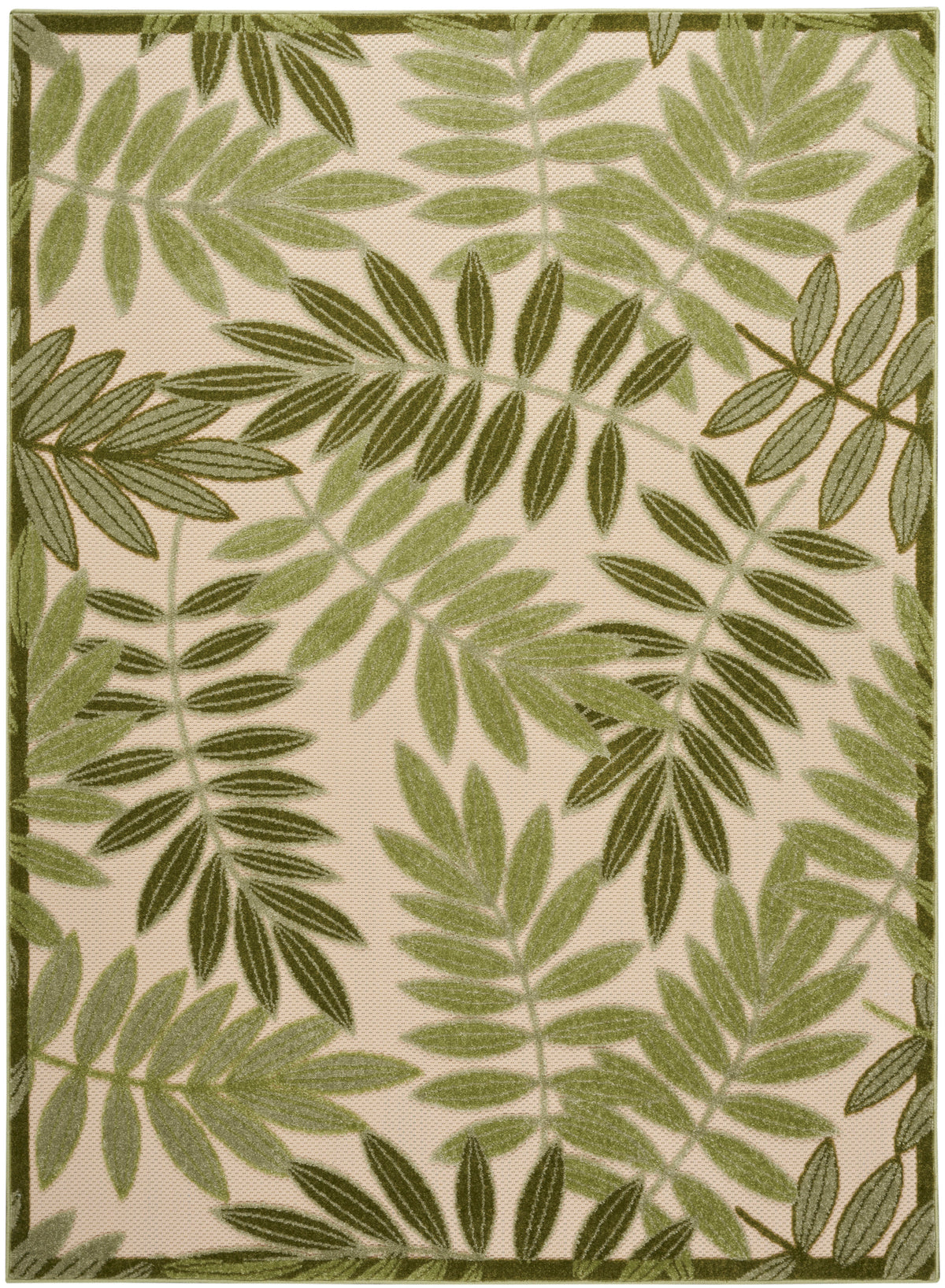 Aloha ALH18 Ivory Green Rug - Rectangle