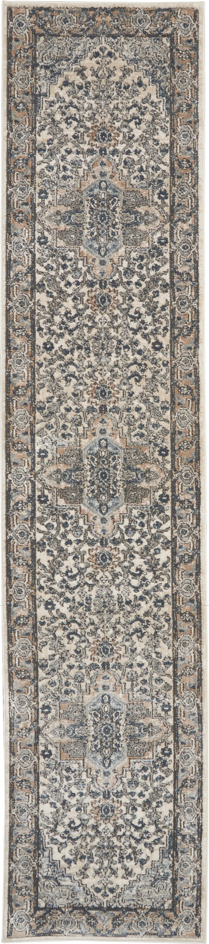 Quarry QUA05 Ivory Grey Rug - Runner