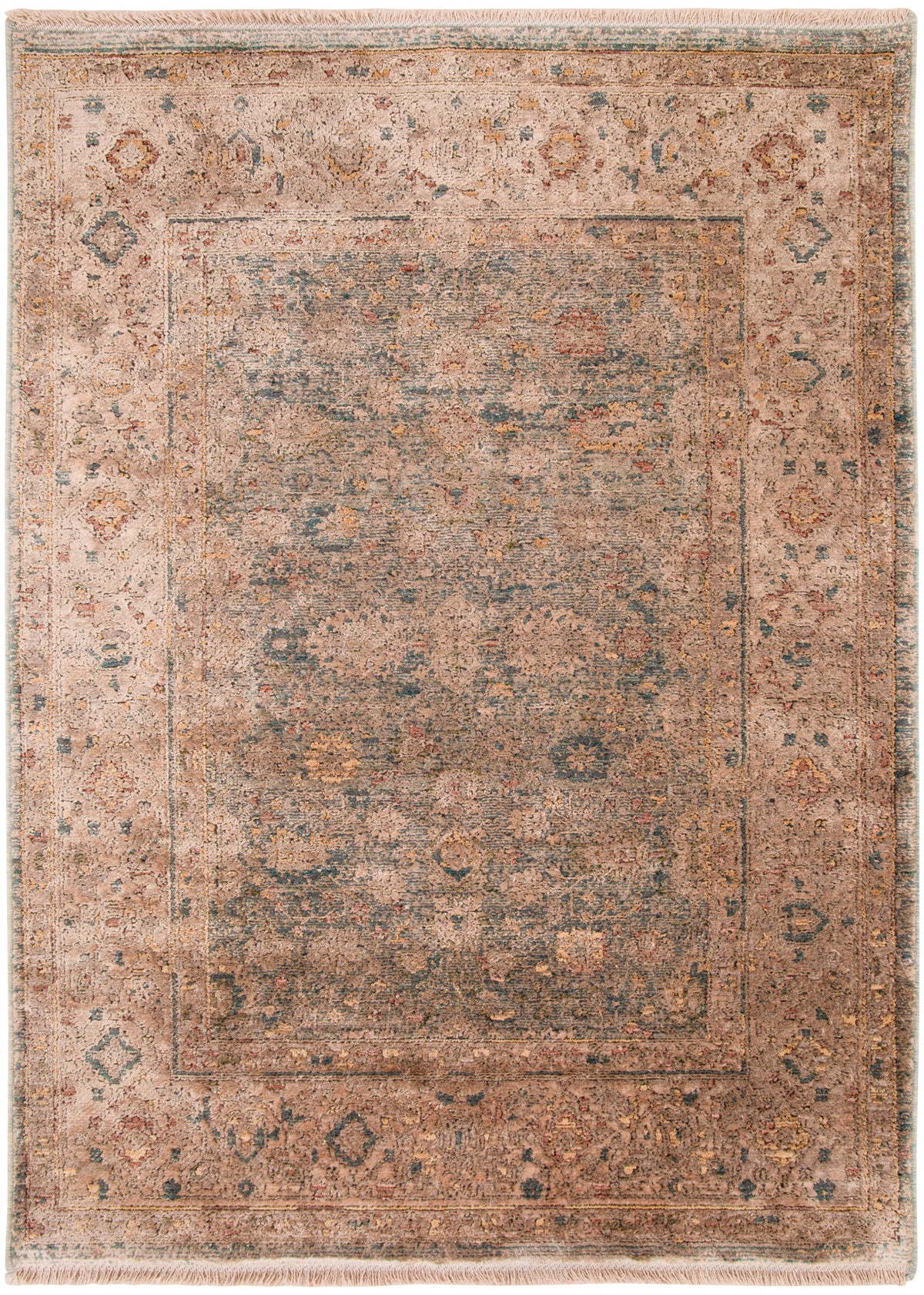 Luxurious LRS03 Ivory Blue Rug - Rectangle
