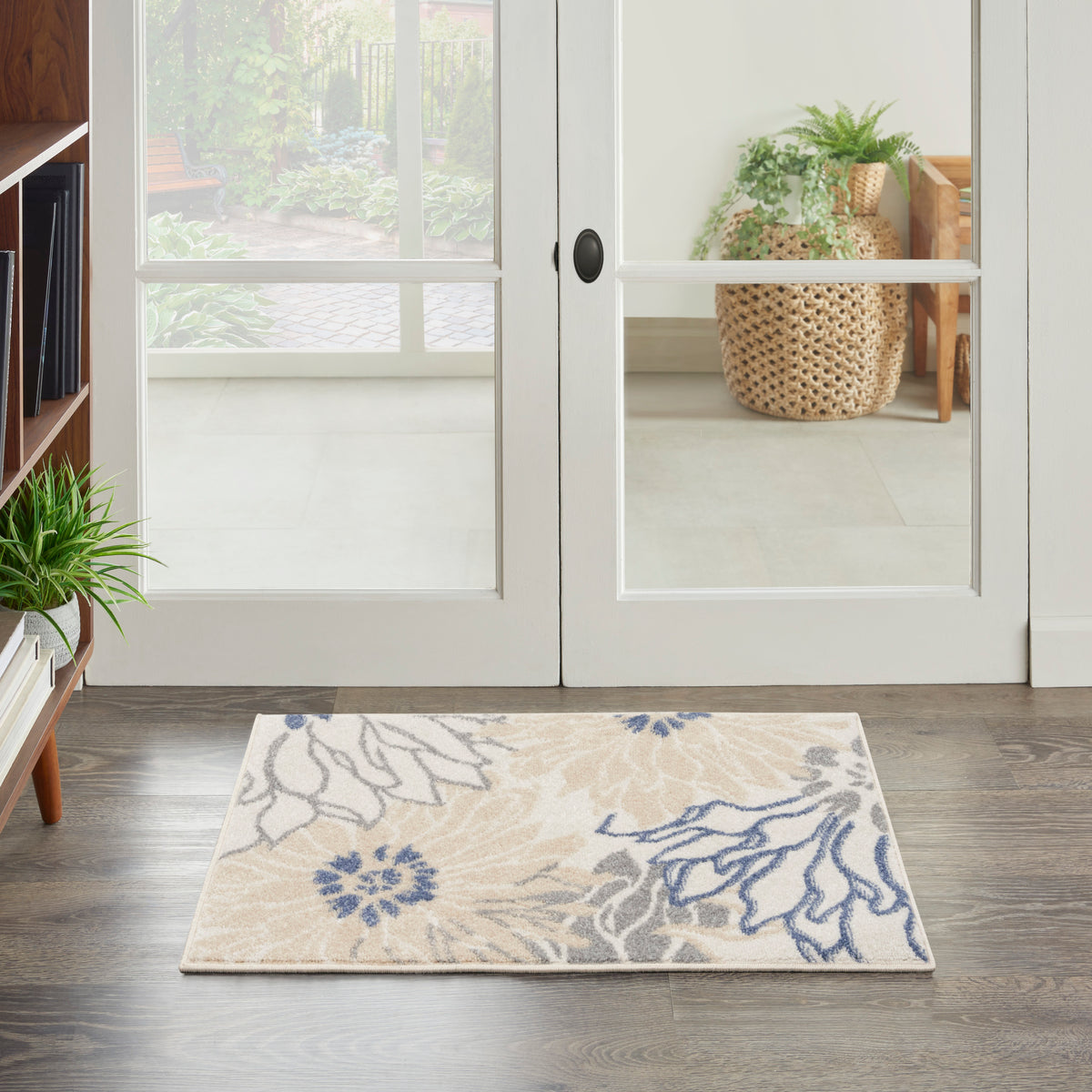 Passion PSN17 Ivory Grey Blue Rug - room scene