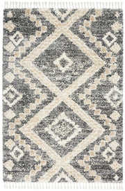 Oslo Shag OSL02 Grey Ivory Rug - Rectangle