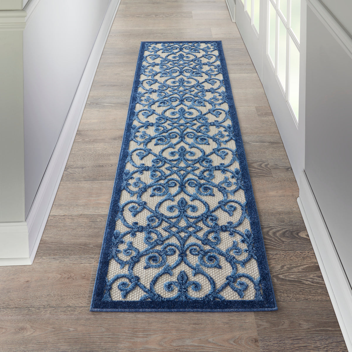 Aloha ALH21 Grey Blue Rug - room scene