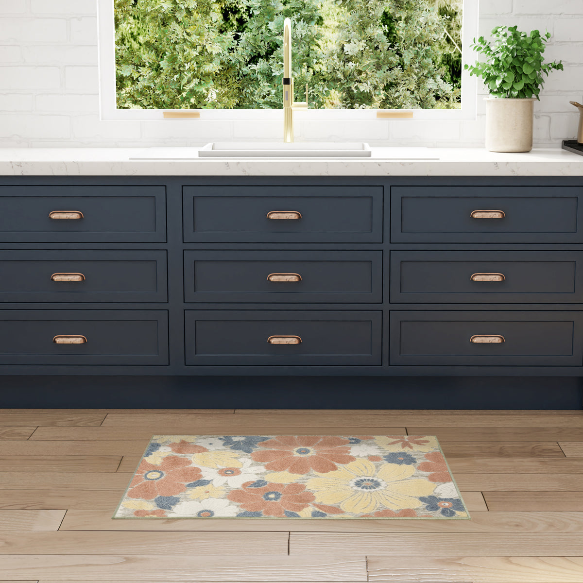Aloha ALH42 Rose Rug - room scene