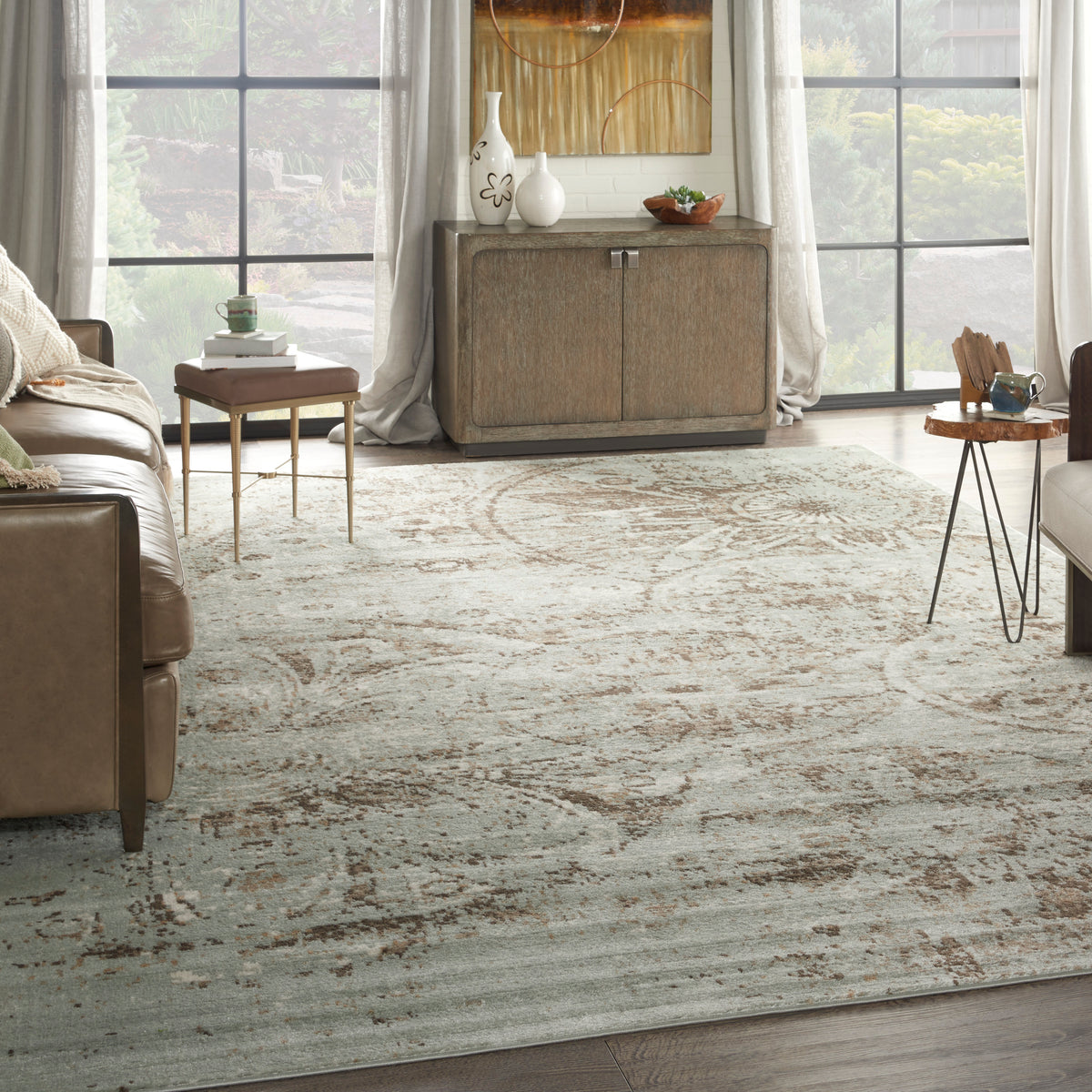 Euphoria EUP03 Grey Rug - room scene