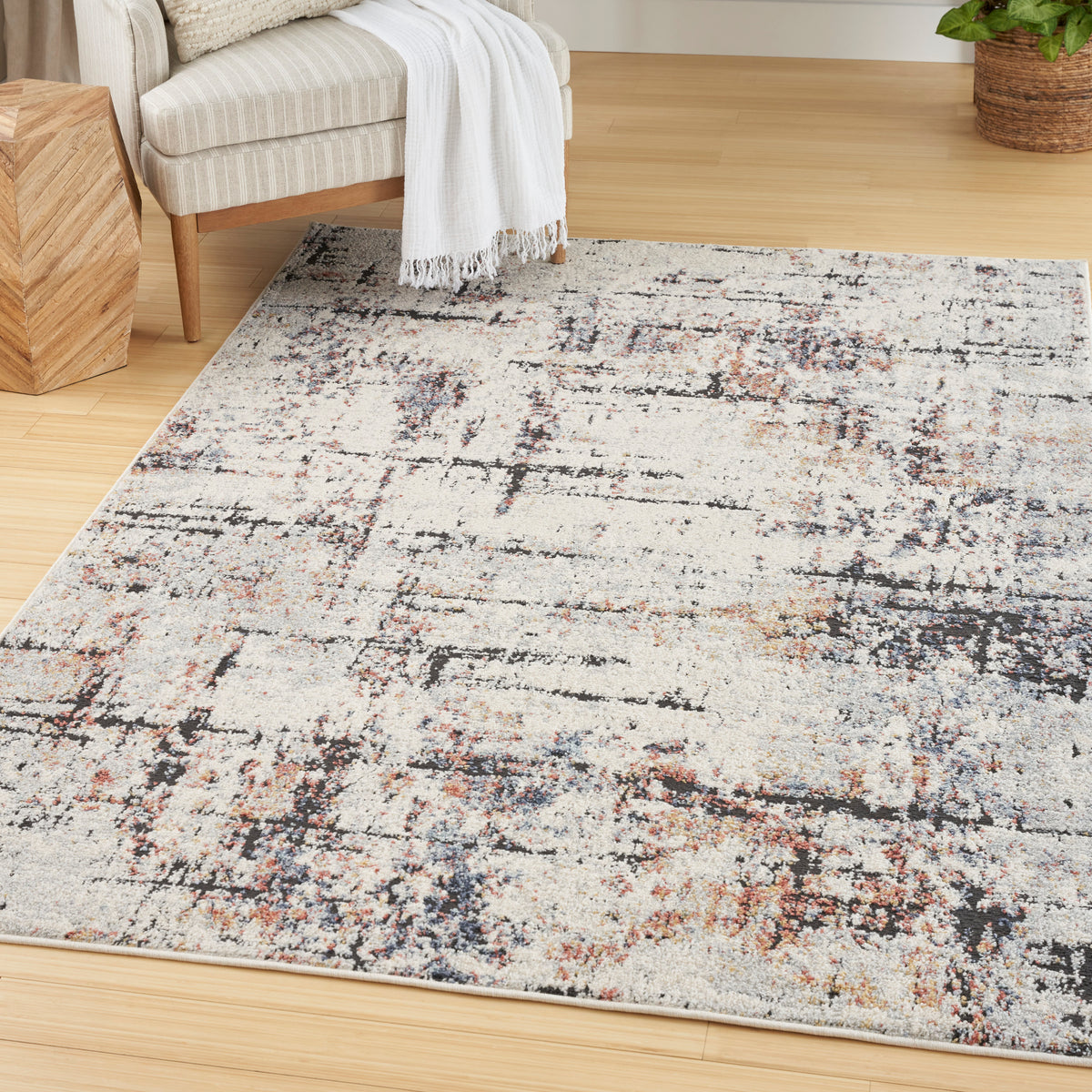 Motion MTT05 Ivory Multicolor Rug - room scene