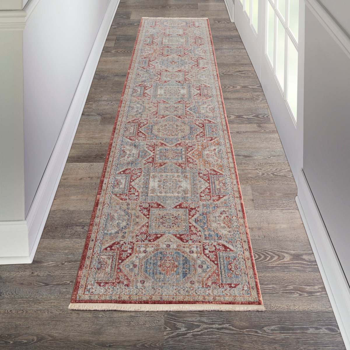 Homestead HMS02 Blue Brick Rug - room scene
