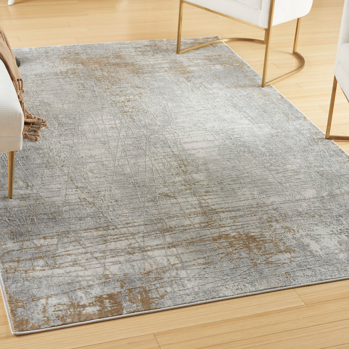 Home Texture HMT02 Grey Beige Rug - room scene