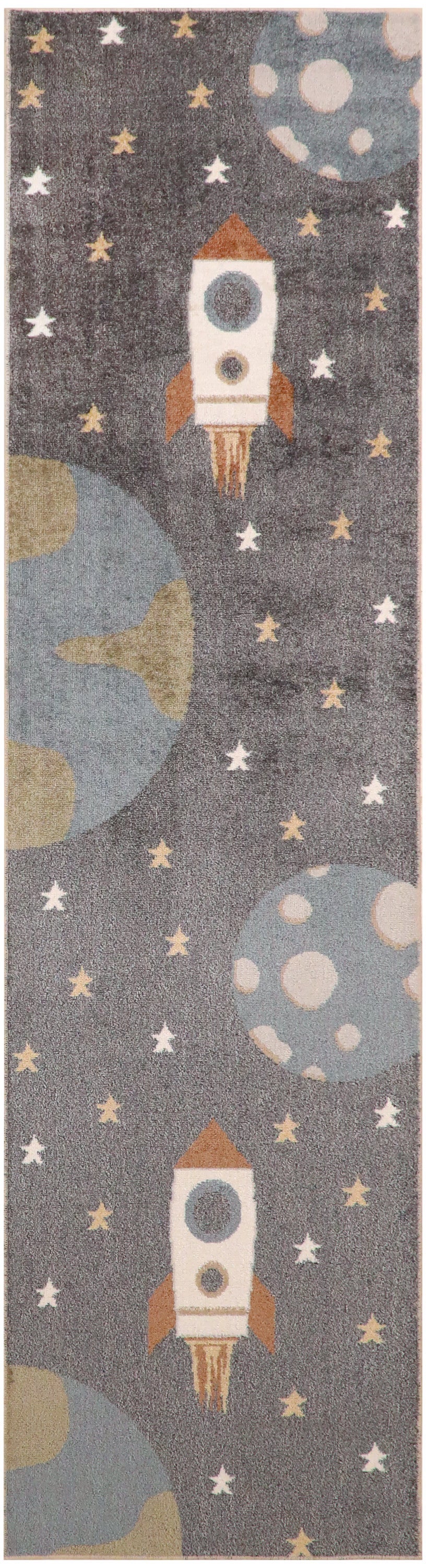 Astra Machine Washable ASW06 Sky Blue Rug - Runner