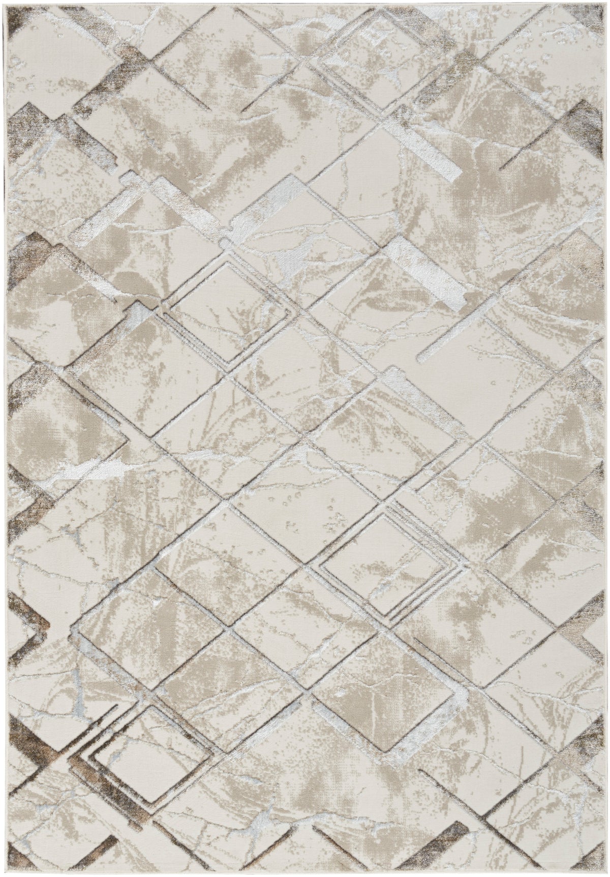 Glitz GLZ02 Ivory Grey Rug - Rectangle