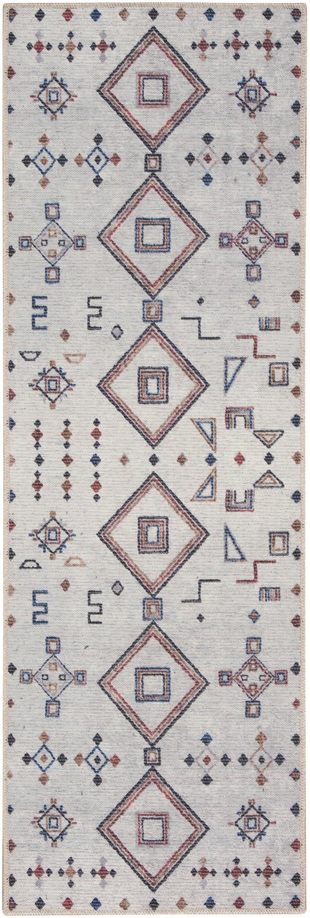 New Concept Washables SR108 Ivory Multicolor Rug - Runner
