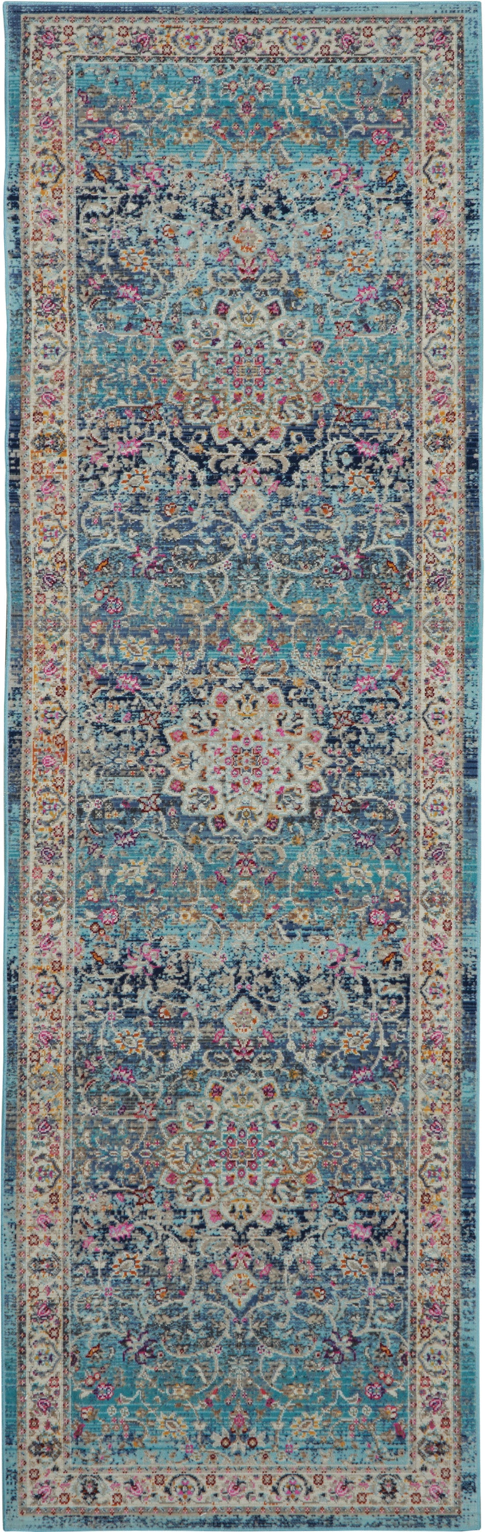 Vintage Kashan VKA01 Blue Rug - Runner