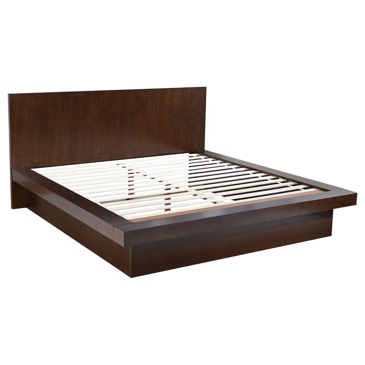 Jessica 4-piece LED Bedroom Set - Eastern King, Cappuccino