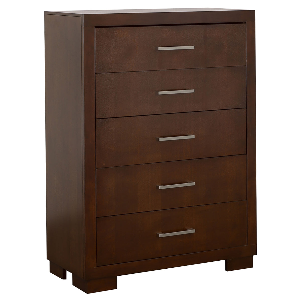 Jessica 5-piece LED Bedroom Set - Eastern King, Cappuccino