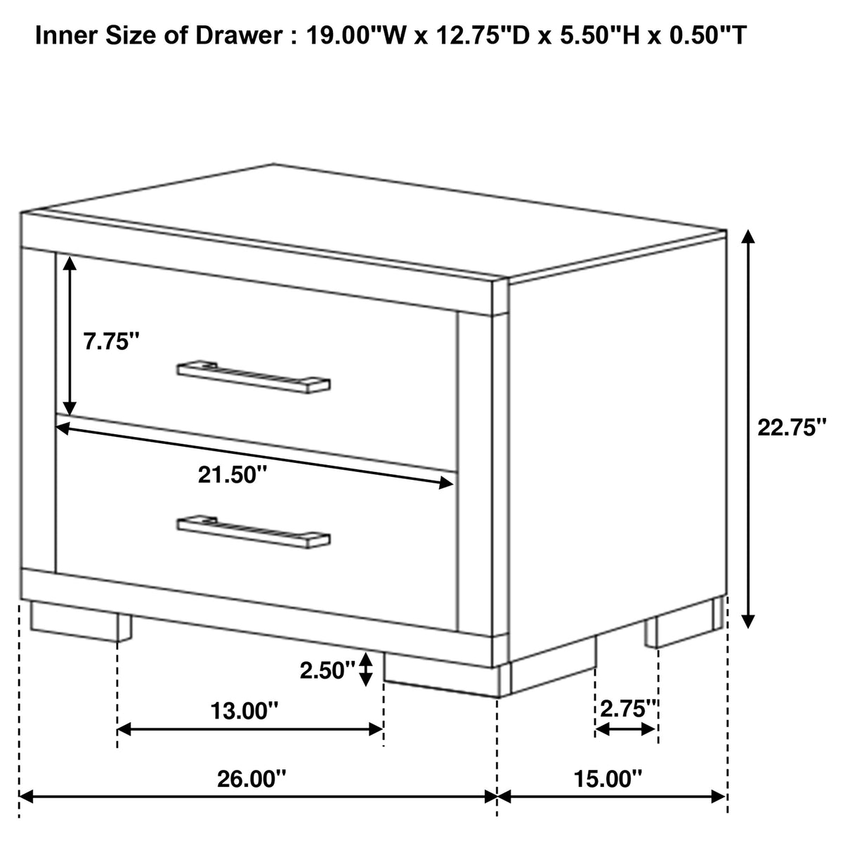 Jessica 5-piece LED Bedroom Set - Eastern King, Cappuccino