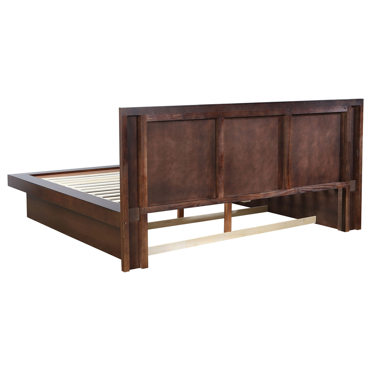 Jessica Wood LED Panel Bed - Eastern King, Cappuccino
