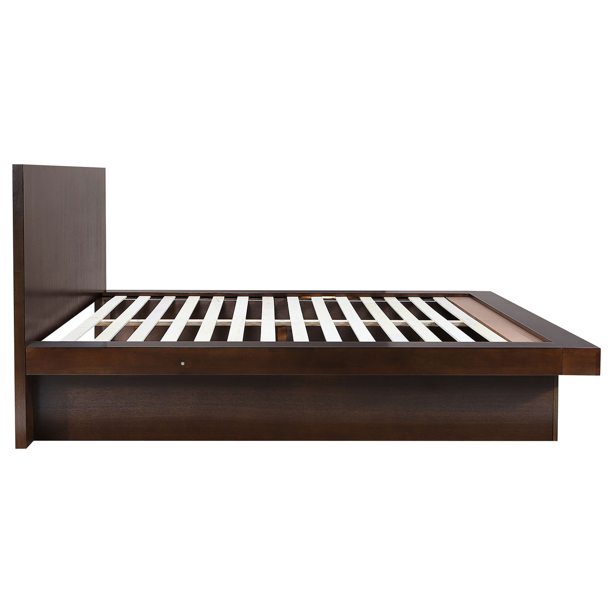 Jessica Wood LED Panel Bed - Eastern King, Cappuccino