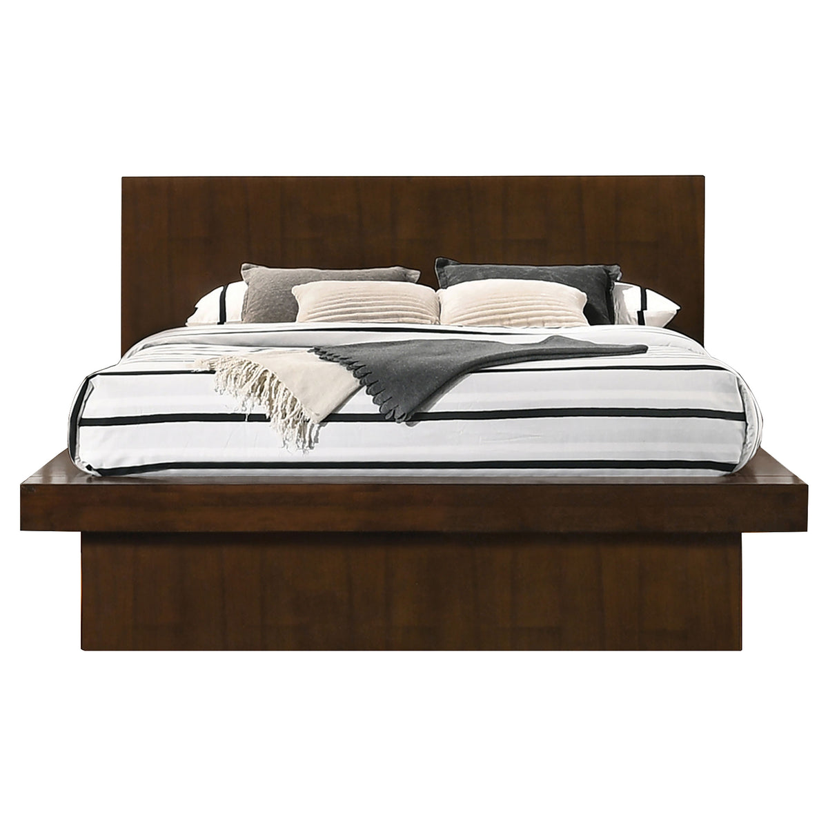 Jessica 4-piece LED Bedroom Set - Queen, Cappuccino