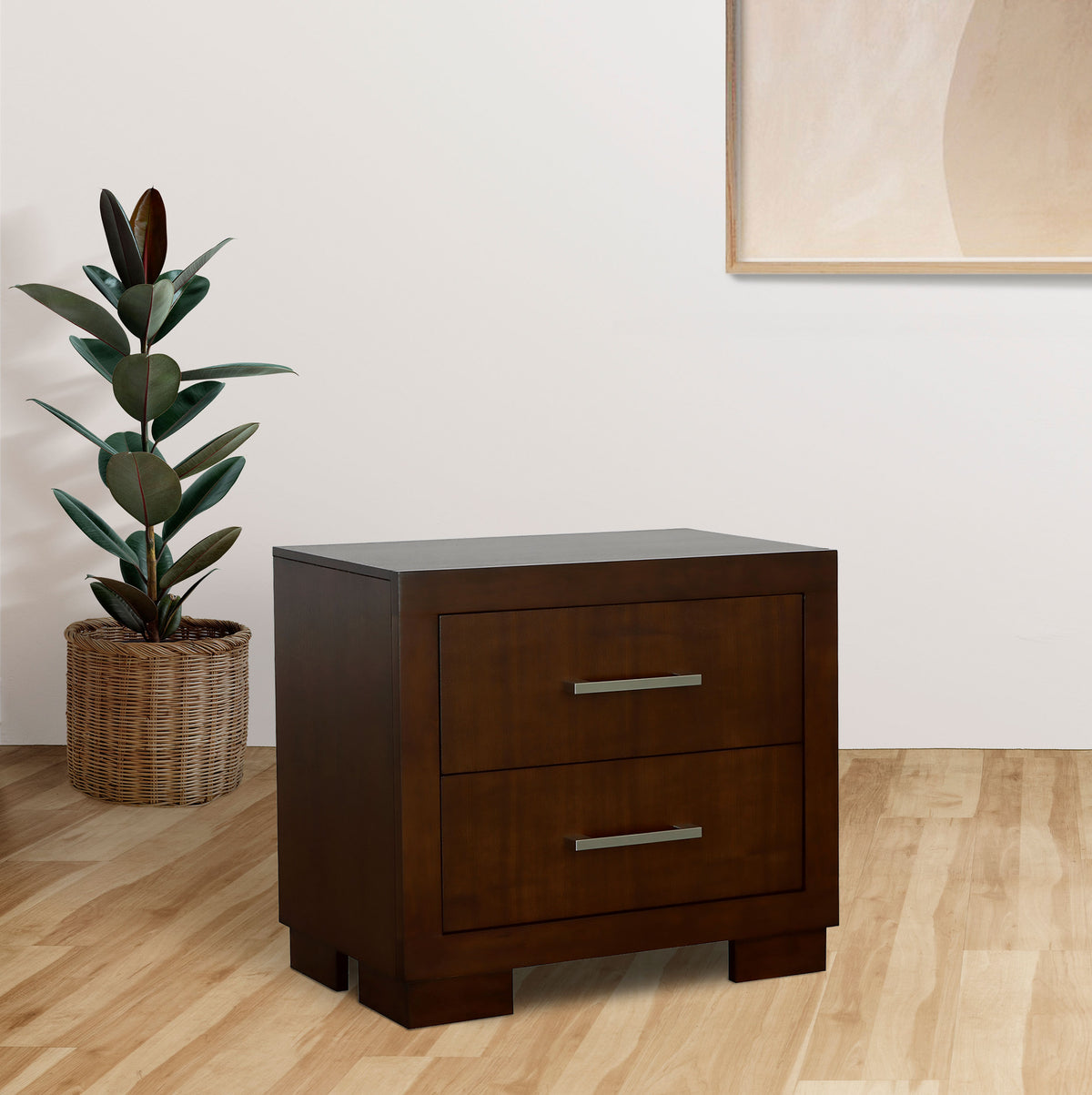 Jessica 2-drawer Nightstand - Cappuccino