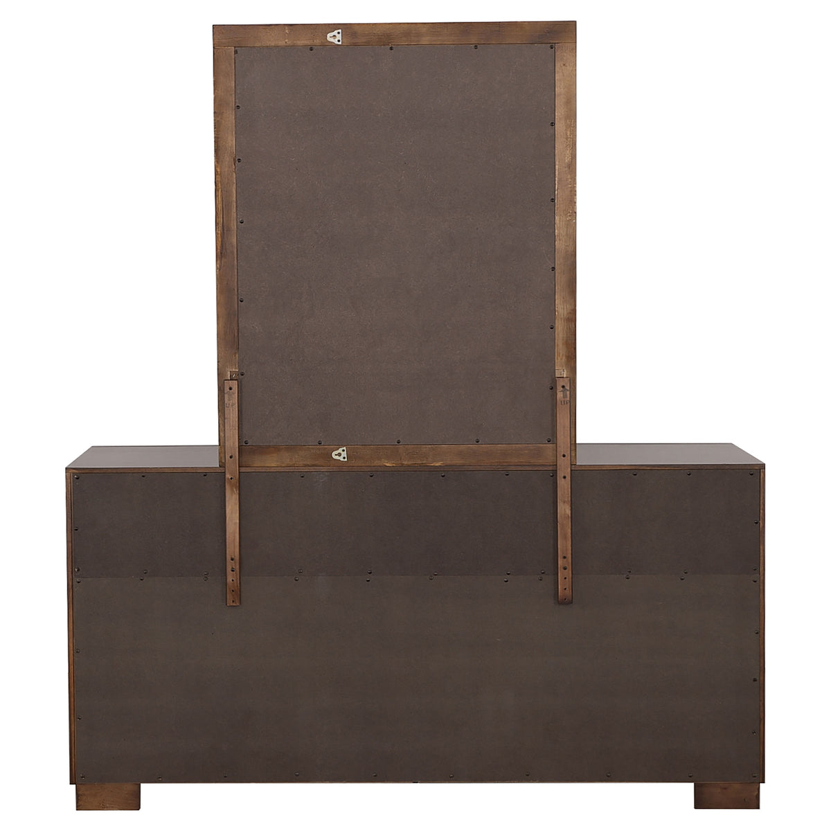 Jessica 6-drawer Dresser - Cappuccino, With Mirror