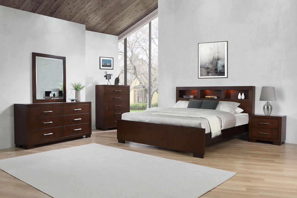 Jessica 6-drawer Dresser - Cappuccino, With Mirror
