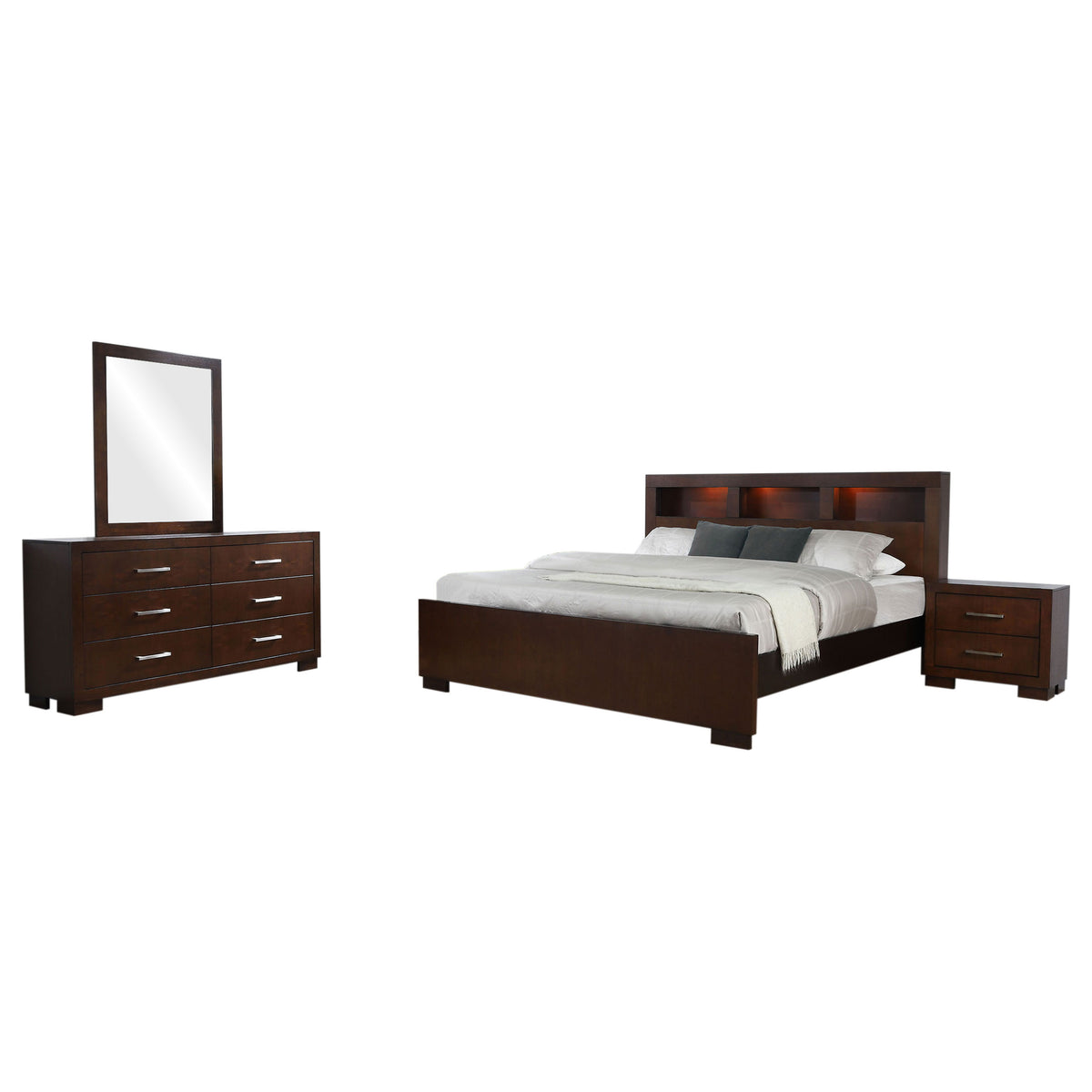 Jessica 4-piece Bedroom Set Cappuccino - Queen