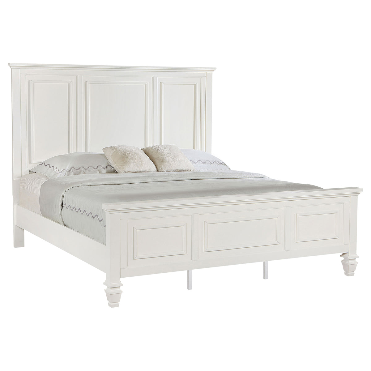Sandy Beach Panel Bed Cream White - Eastern King