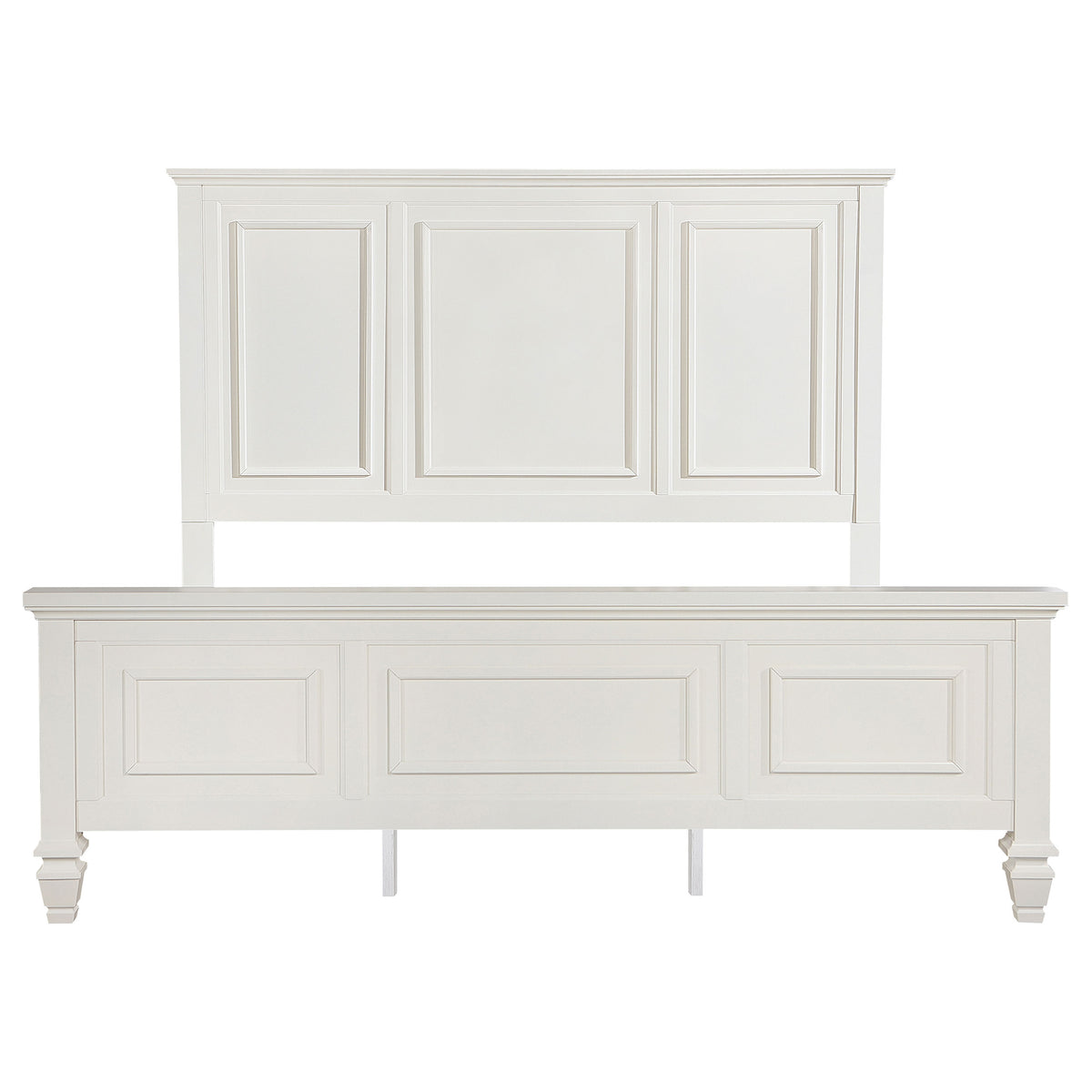Sandy Beach Panel Bed Cream White - Eastern King