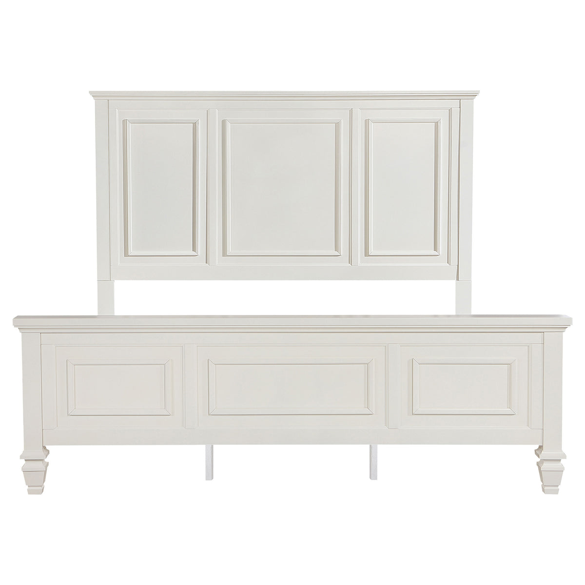 Sandy Beach Panel Bed Cream White - California King