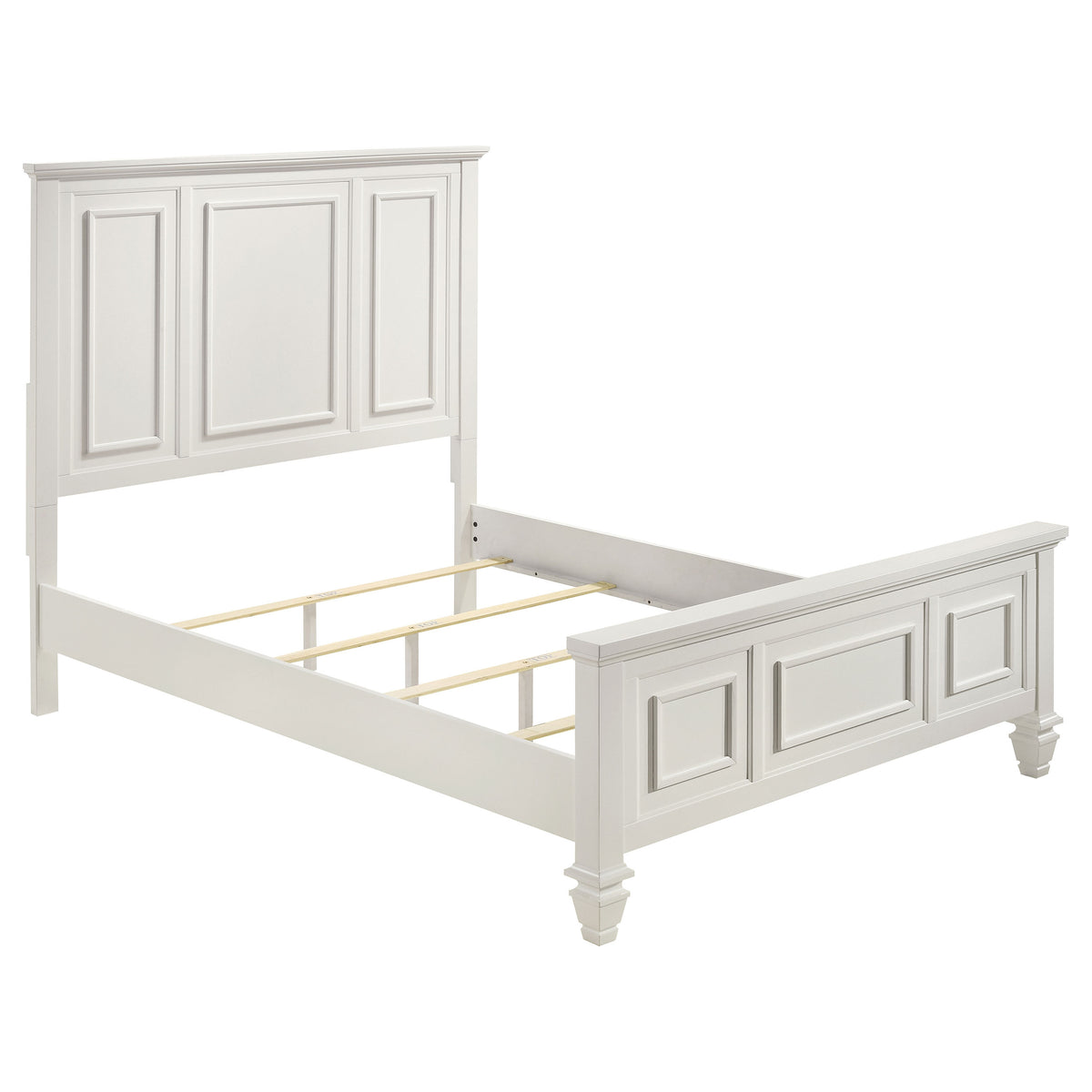Sandy Beach Panel Bed Cream White - Queen