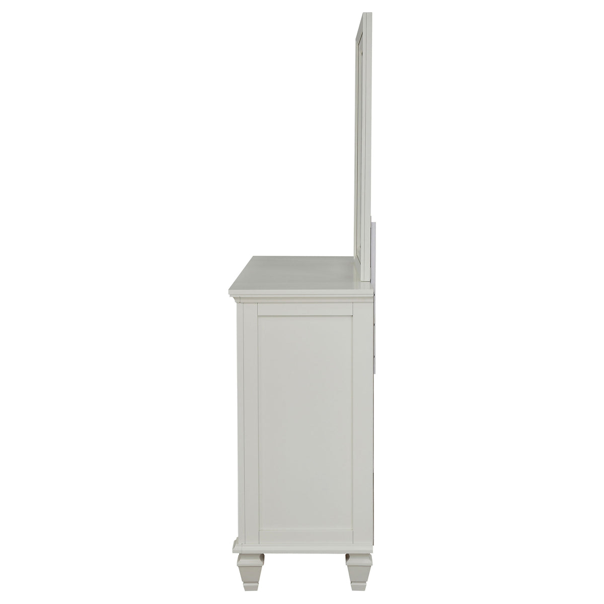 Sandy Beach 11-drawer Dresser Cream White - With Mirror