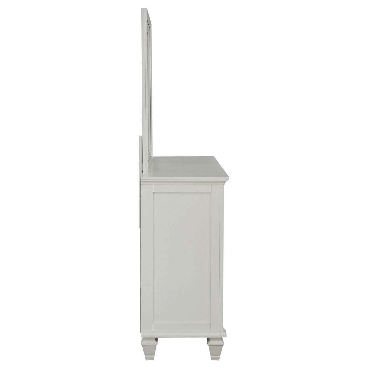 Sandy Beach 11-drawer Dresser Cream White - With Mirror