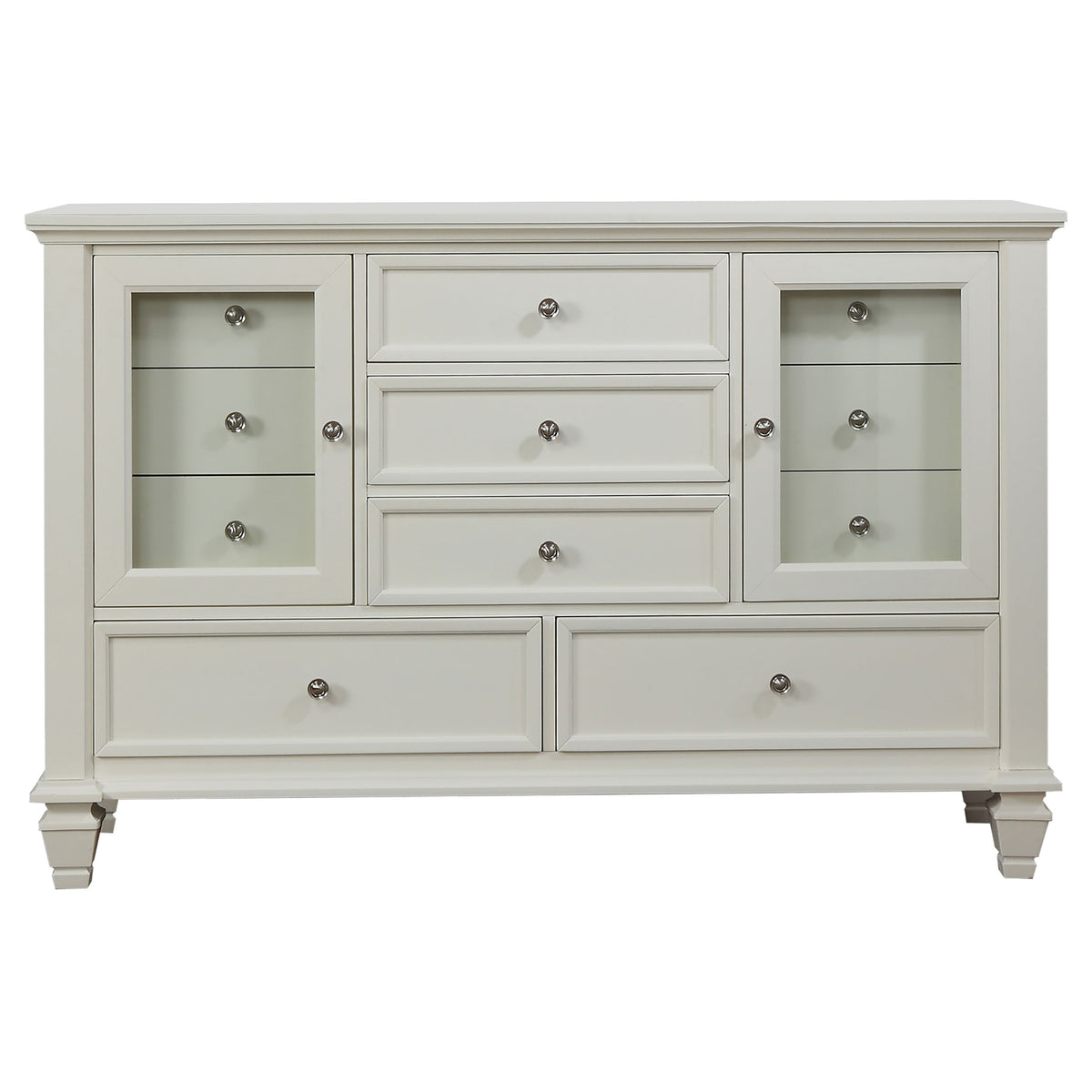 Sandy Beach 11-drawer Dresser Cream White - Without Mirror