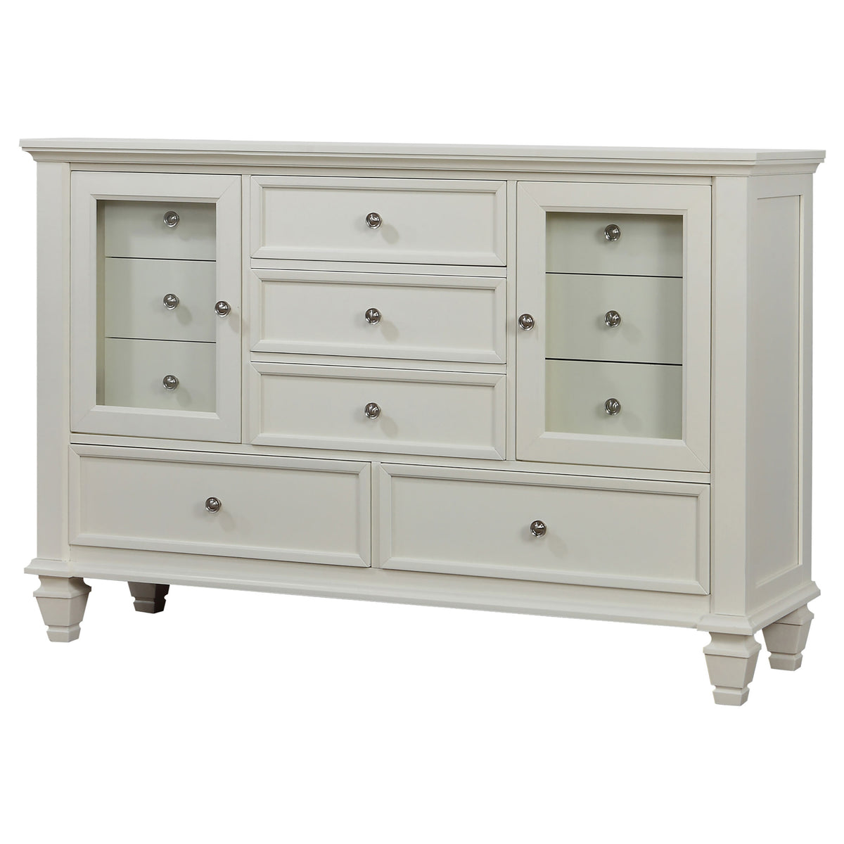 Sandy Beach 11-drawer Dresser Cream White - Without Mirror