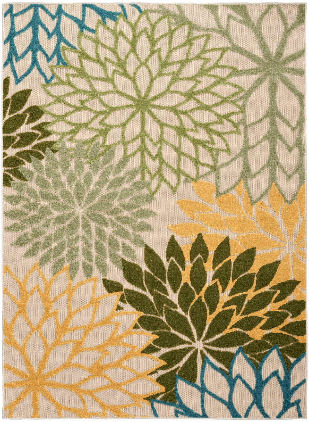 Aloha ALH05 Green Multicolor Rug - Rectangle
