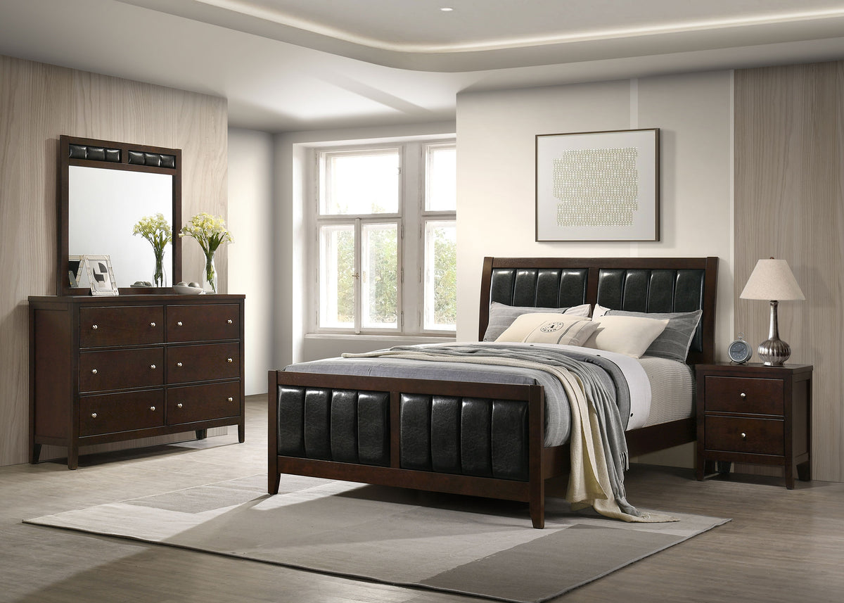 Carlton 4-piece Bedroom Set Cappuccino - Queen