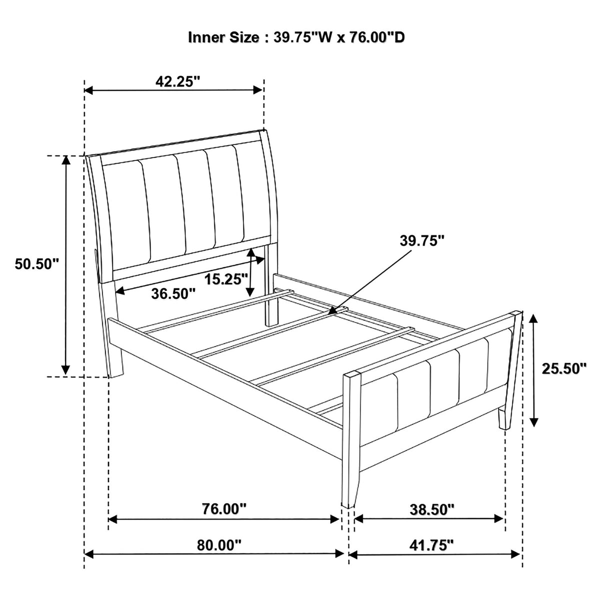 Carlton 4-piece Bedroom Set Cappuccino - Twin