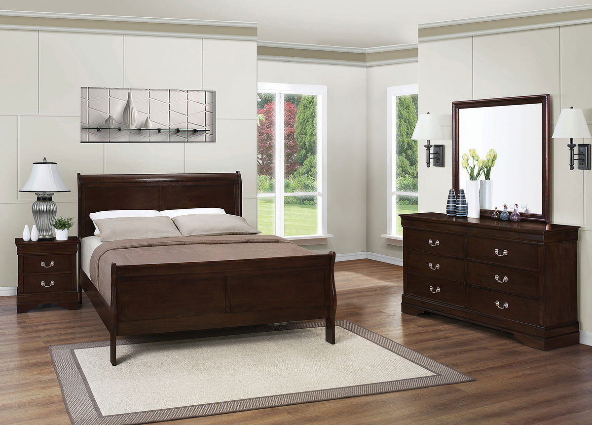 Louis Philippe 4-piece Bedroom Set Cappuccino - Full