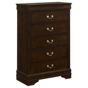 Louis Philippe 5-drawer Bedroom Chest - Cappuccino
