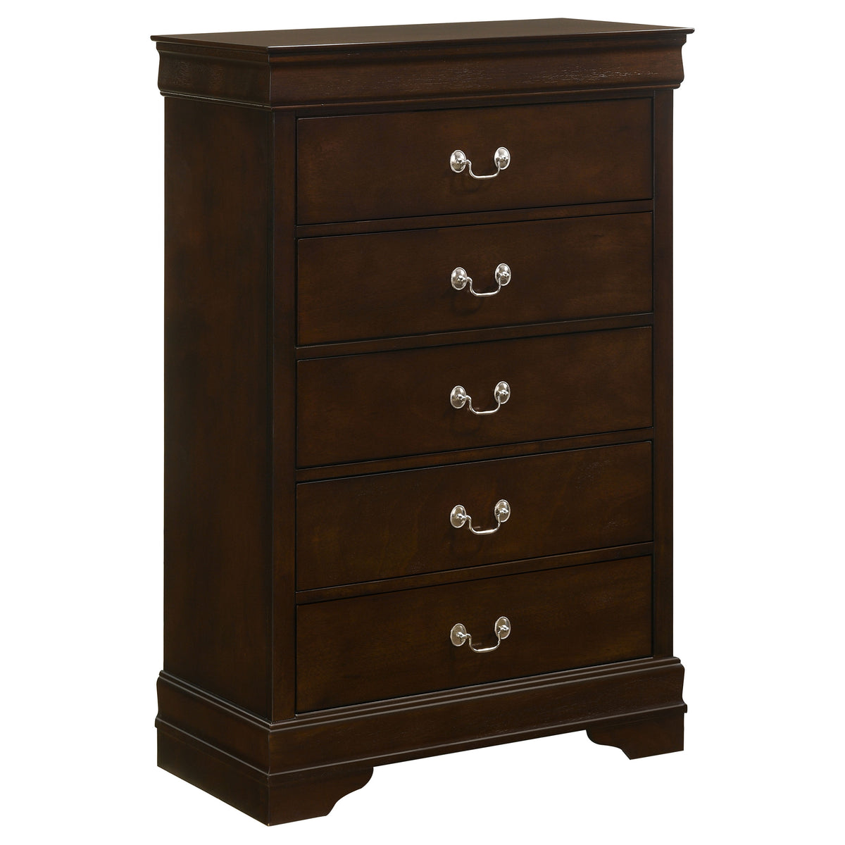 Louis Philippe 5-drawer Bedroom Chest - Cappuccino