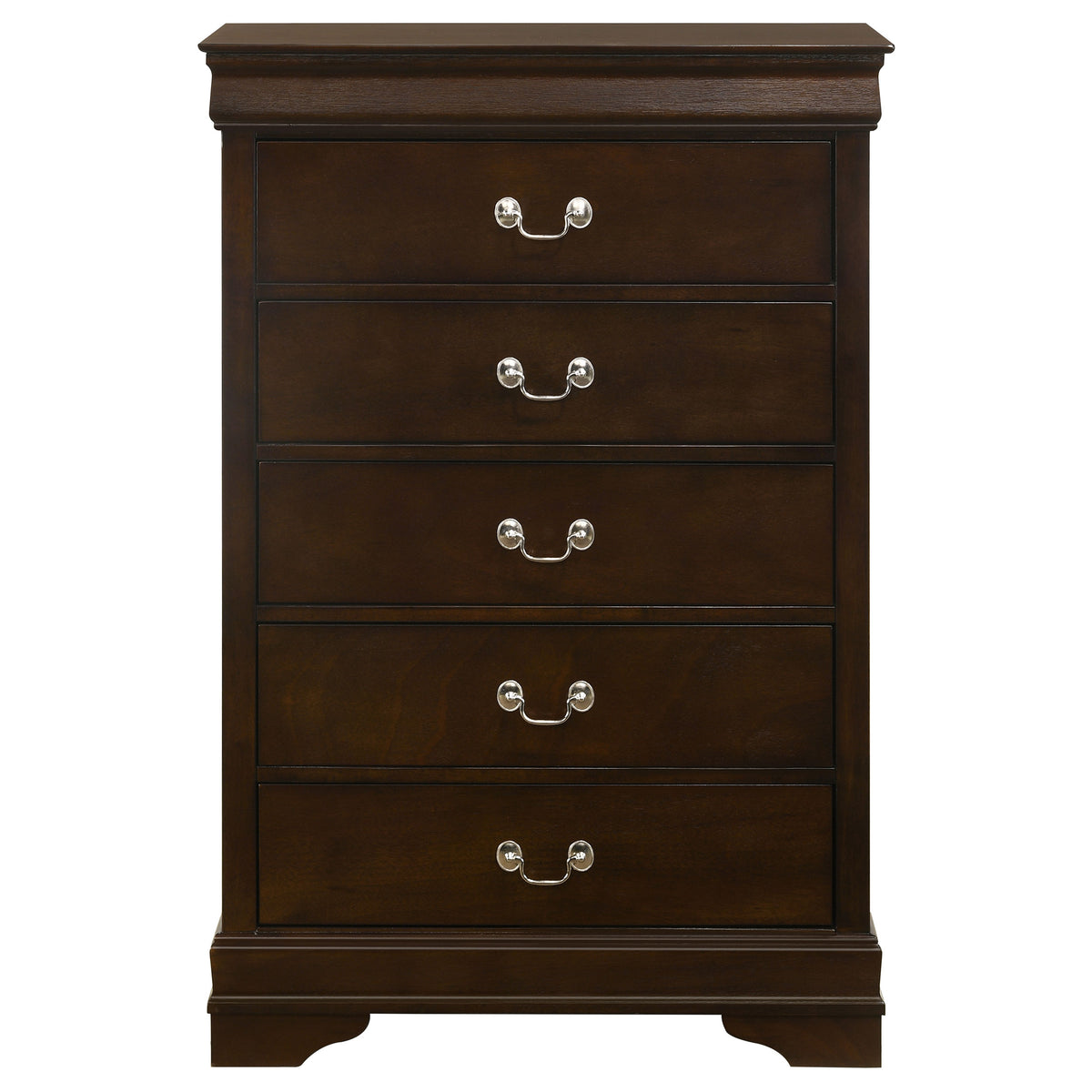 Louis Philippe 5-drawer Bedroom Chest - Cappuccino