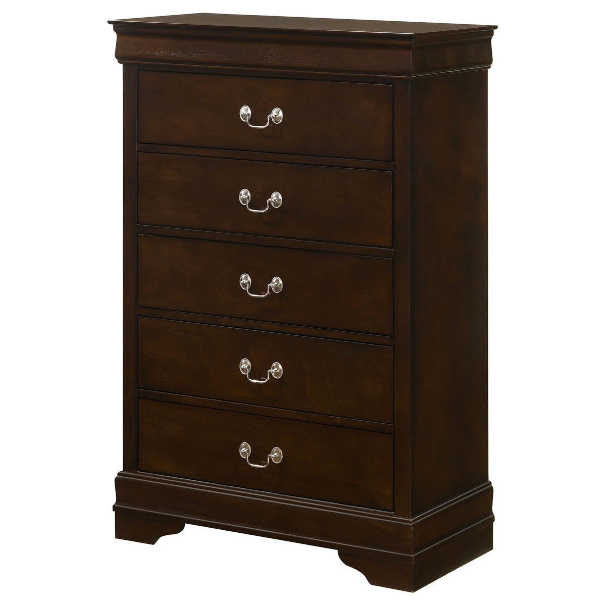 Louis Philippe 5-drawer Bedroom Chest - Cappuccino