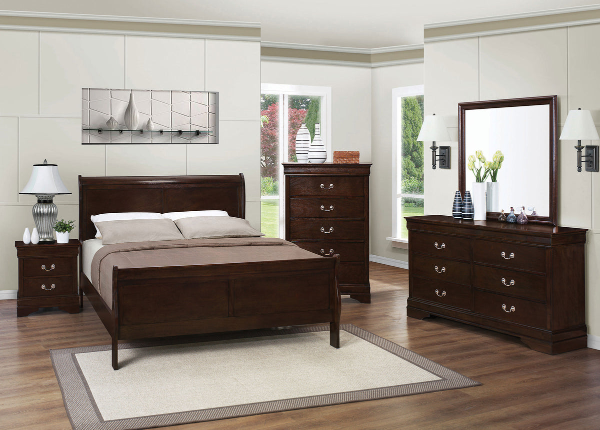 Louis Philippe 5-drawer Bedroom Chest - Cappuccino