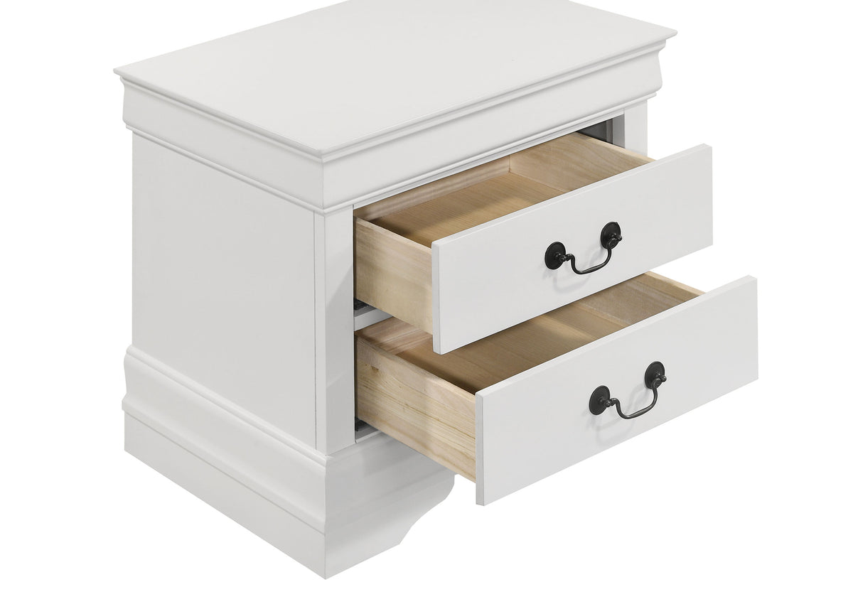 Louis Philippe 4-piece Bedroom Set White - Full