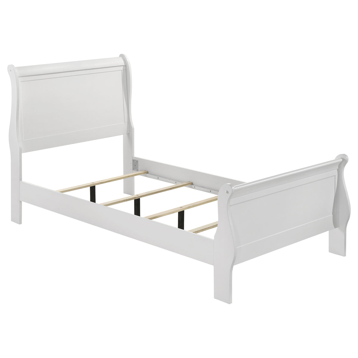 Louis Philippe 4-piece Bedroom Set White - Twin